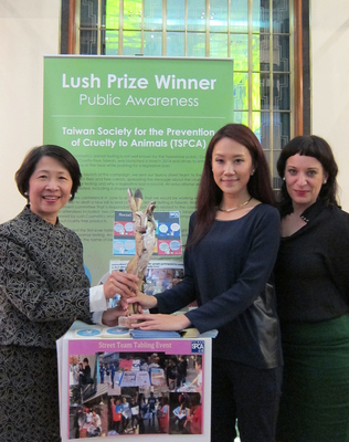 Le Prix Lush honore les efforts de protection des défenseurs des droits des animaux à Taiwan