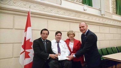 Taiwan fait un don au Canada