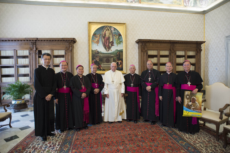 Les évêques taiwanais reçus en audience par le pape François au Vatican