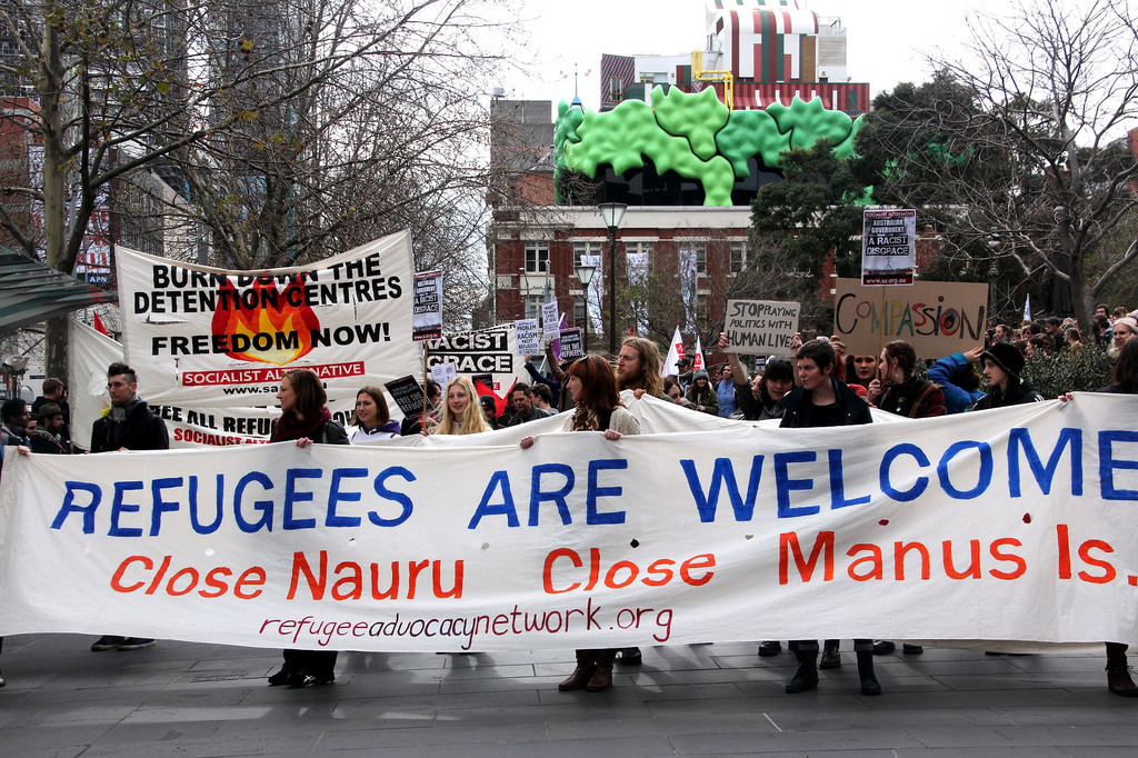 Protestation contre la  détention de réfugiés à Nauru (photo: flickr)