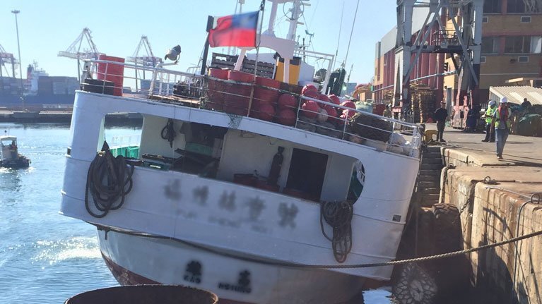 Un chalutier taiwanais a été retenu en Afrique du Sud
