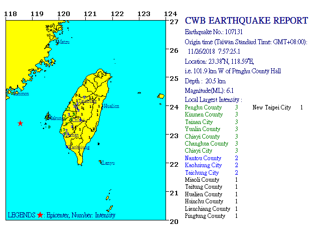Le détroit de Taiwan enregistre son plus puissant séisme depuis 25 ans