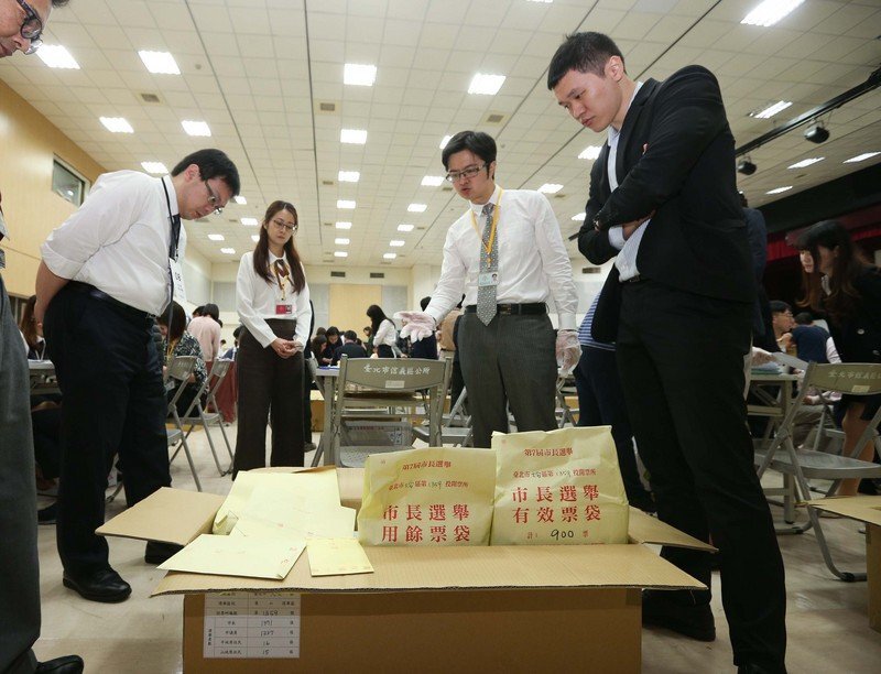 Début du recomptage des voix de l’élection municipale à Taipei