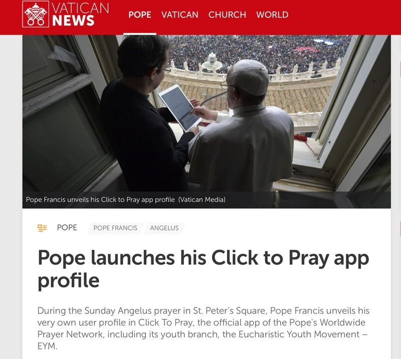 L’application de prière lancée par le pape bientôt disponible en chinois