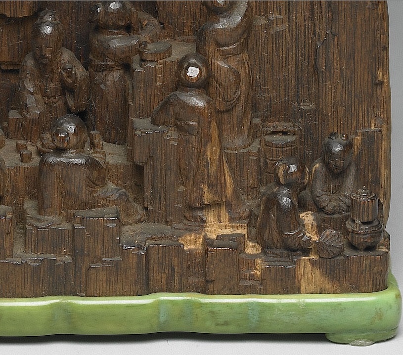 Détail de Sculpture en bois d'agar des neuf anciens de Xiangshan (Photo Musée national du Palais)