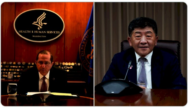Les ministres de la santé taiwanais et américain se sont entretenus lors d'une conférence en ligne