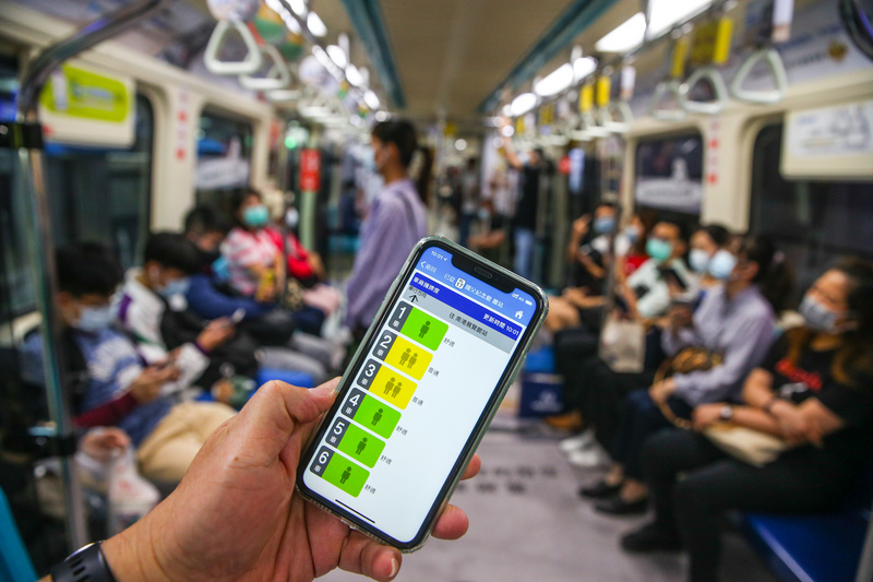 La fréquentation de la ligne bleue du métro de Taipei disponible en temps réel