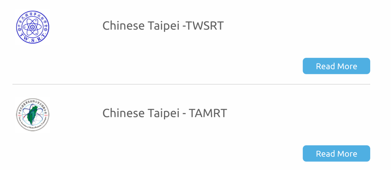 Taiwan demande à l’organisation internationale des radiologues de restaurer le terme Taiwan au lieu de Chinese Taipei