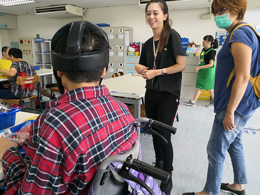 Au Centre de développement Aixin pour personnes handicapées (Image : RTI)