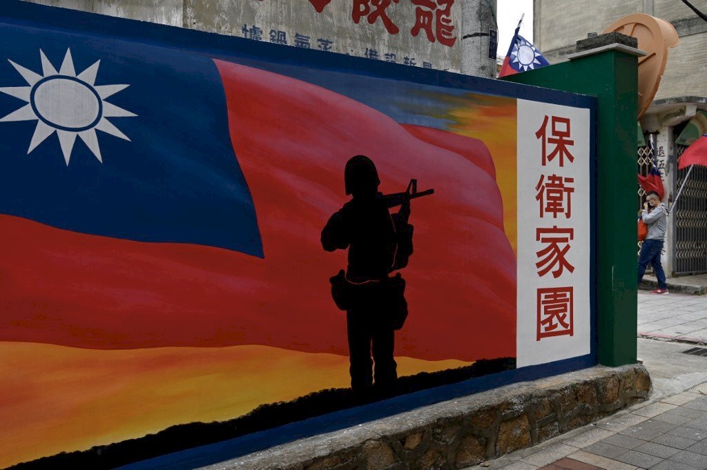 Peinture murale dans les rues de Kinmen pour célébrer la fête nationale (Photo AFP)
