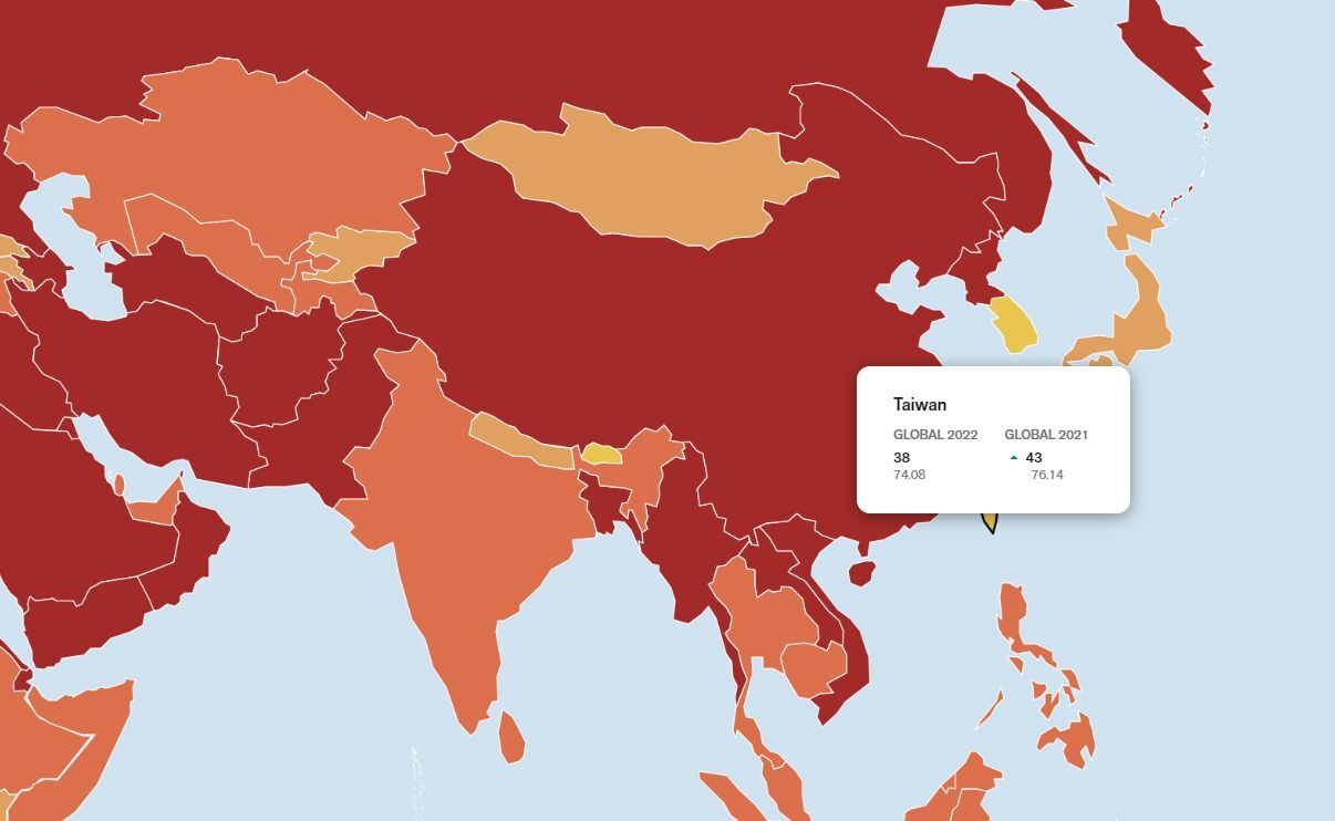 Taïwan 38e au classement de la liberté de la presse de Reporters sans frontières