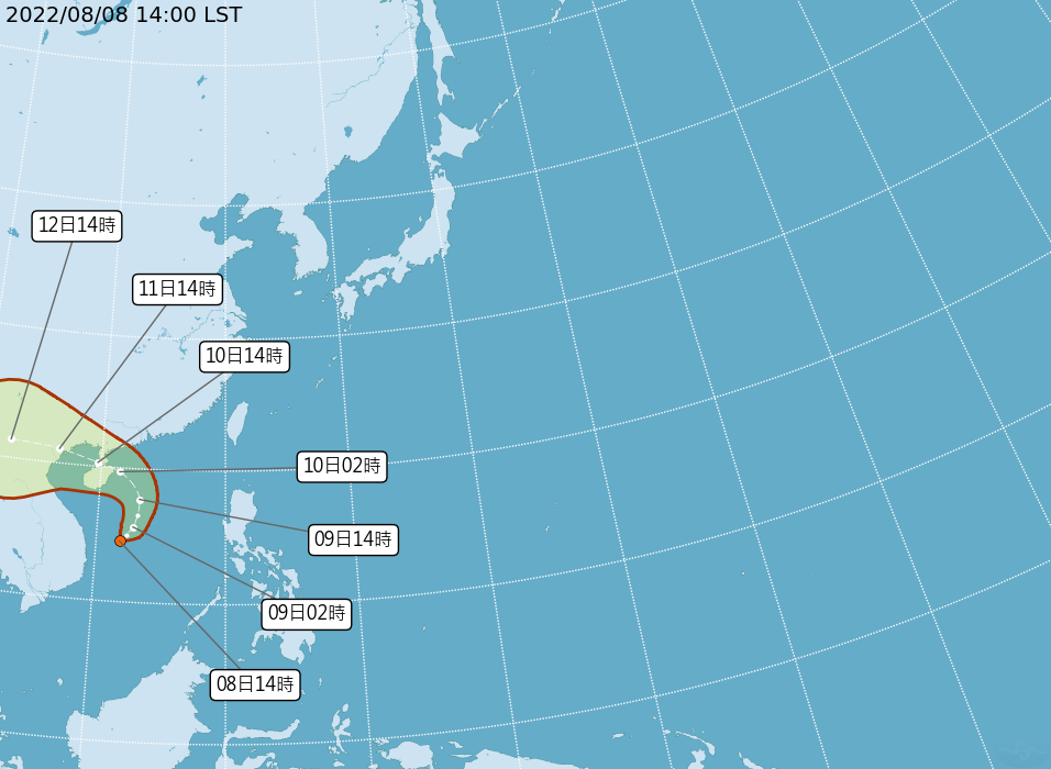 Un probable typhon dans les futures 24 heures