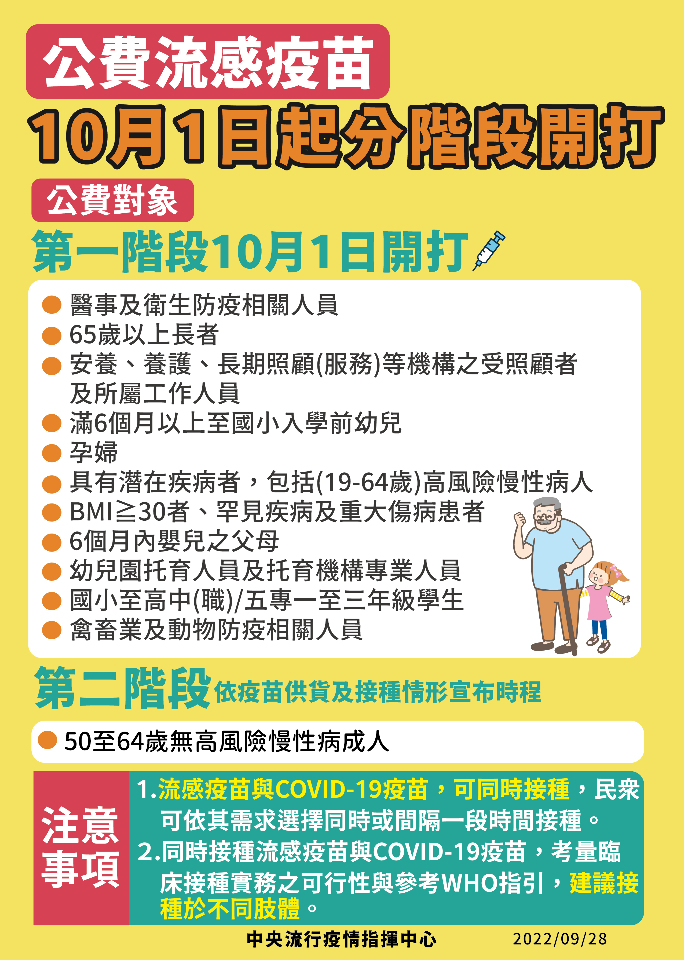 Taïwan s'apprête à lancer sa campagne de vaccination contre la grippe
