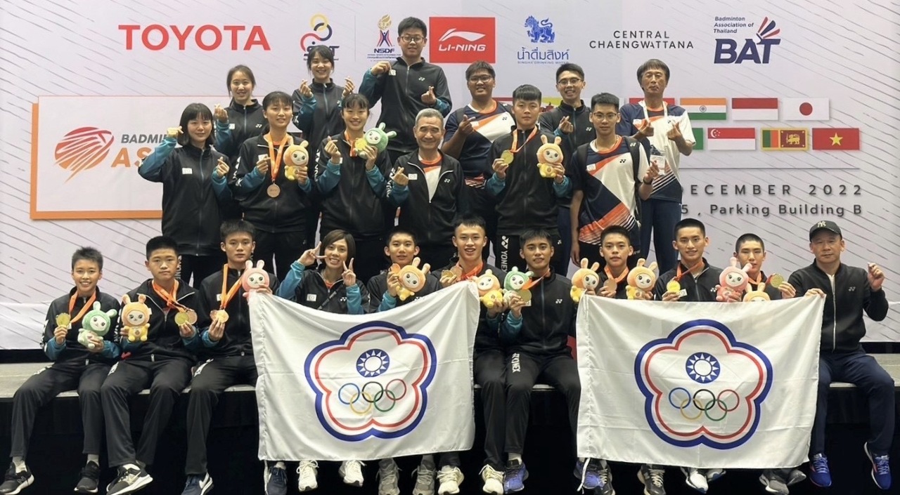 Badminton : neuf médailles dont cinq en or pour les juniors taïwanais aux championnats d’Asie