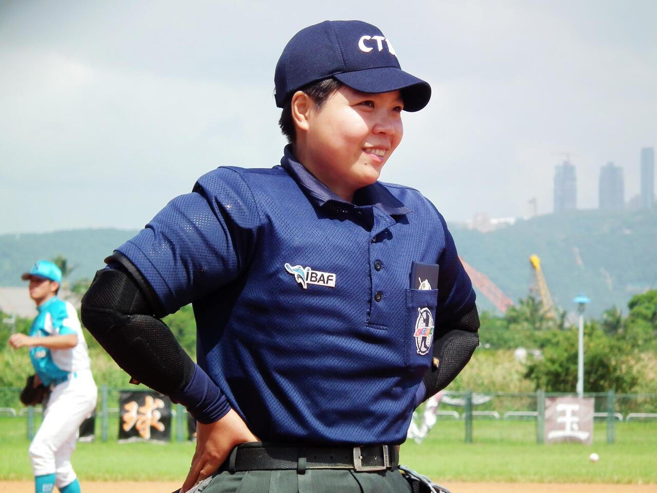 Sophiyah Liu, arbitre de baseball (photo : aimable crédit)