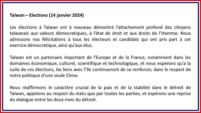 Félicitations de la communauté internationale après les élections