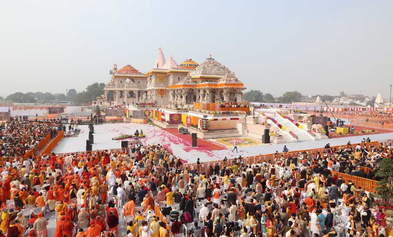 Inde : inauguration controversée du nouveau temple de Ram à Ayodhya par le Premier ministre Narendra Modi (Image : Compte Facebook de Narendra Modi)