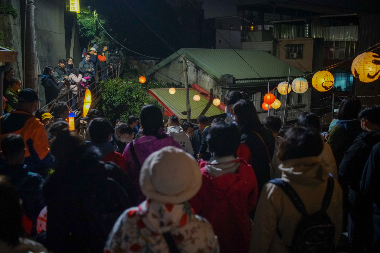 Promenade aux lanternes à Tamsui