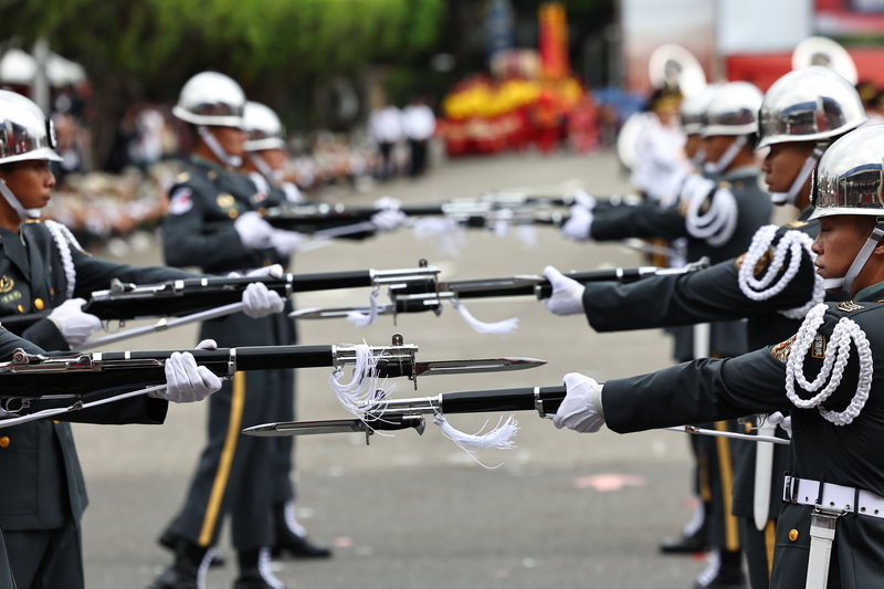 Les célèbrations de la fête nationale devant le palais présidentiel (Photo CNA) Les célèbrations de la fête nationale devant le palais présidentiel (Photo CNA)