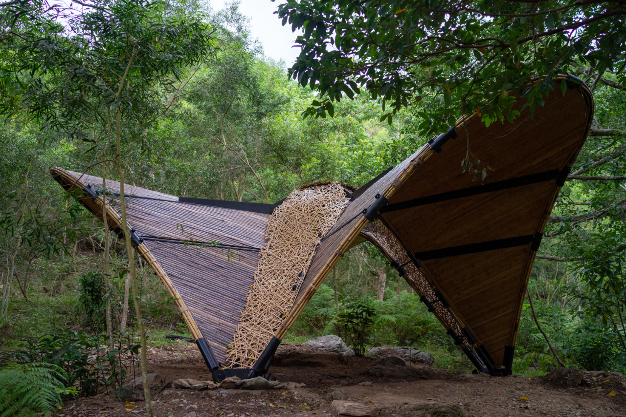 L'oeuvre Papillon de Bambou d'Eric Chen au parc forestier de Zhiben (photo : Sasa)